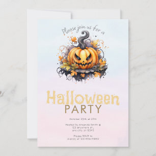 Spooky Jack-O' Lantern Halloween-Party Einladung