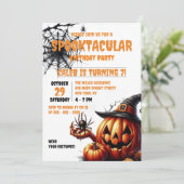 Spooky Jack-o’ Lantern Halloween Party Einladung (Stehend Vorderseite)