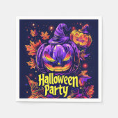 Spooky-Jack-O-Lantern-Halloween-Party Serviette (Vorderseite)