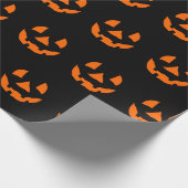 Spooky Jack-O' Lantern Halloween Wrapping Paper Geschenkpapier (Ecke)