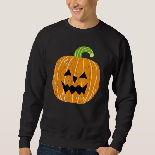 Spooky Jack-o-Lantern Head Sweatshirt (Vorderseite)