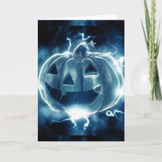 Spooky Jack-o-Lantern Karte (Vorderseite)