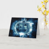Spooky Jack-o-Lantern Karte (Gelbe Blume)