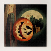 Spooky Jack-O-Lantern mit Top-Hut Puzzle (Horizontal)