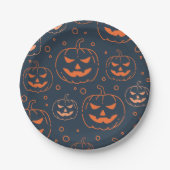 SPOOKY JACK-O-LANTERN PUMPKIN HALLOWEEN-PARTY PAPPTELLER (Vorderseite)