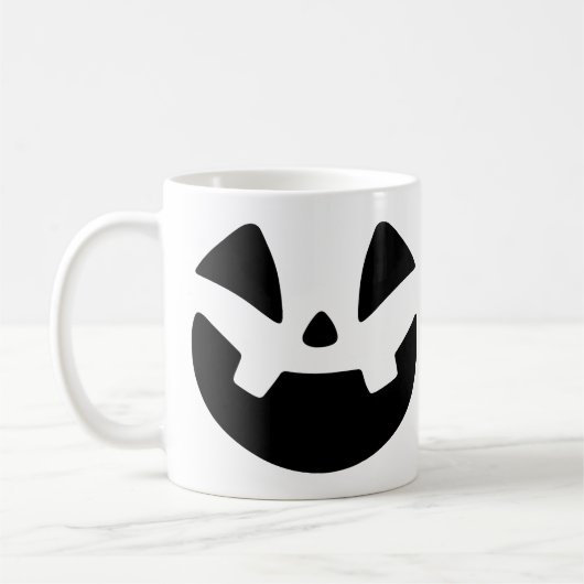 Spooky Jack-o'-Lantern Silhouette Halloween-Tasse Kaffeetasse (Links)