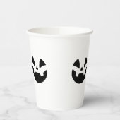 Spooky Jack-o'-Lantern Silhouette Halloween-Tasse Pappbecher (Links)