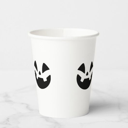 Spooky Jack-o'-Lantern Silhouette Halloween-Tasse Pappbecher (Links)