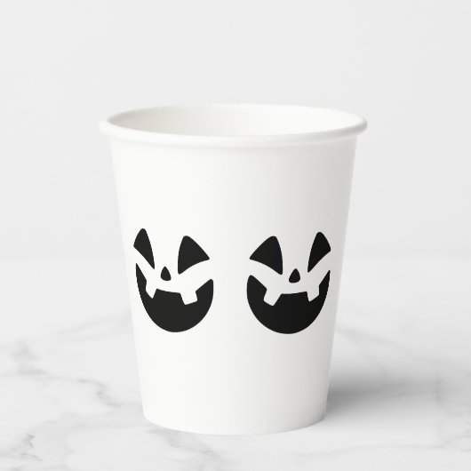 Spooky Jack-o'-Lantern Silhouette Halloween-Tasse Pappbecher (Vorderseite)