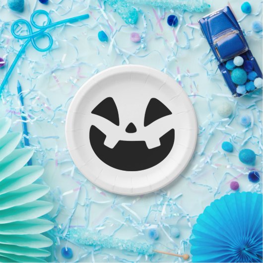 Spooky Jack-o'-Lantern Silhouette Halloween-Tasse Pappteller (Party)