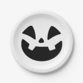 Spooky Jack-o'-Lantern Silhouette Halloween-Tasse Pappteller (Vorderseite)