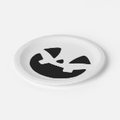 Spooky Jack-o'-Lantern Silhouette Halloween-Tasse Pappteller (Schrägansicht)