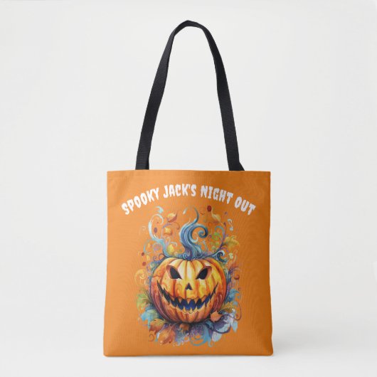 Spooky Jack-O-Lantern Tasche (Vorderseite)