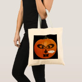 Spooky Jack-O-Lantern Trick oder Treattote Tasche (Vorderseite (Produkt))