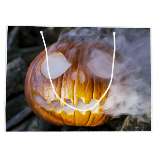 Spooky Jack-o-Laterne Große Geschenktüte (Rückseite)