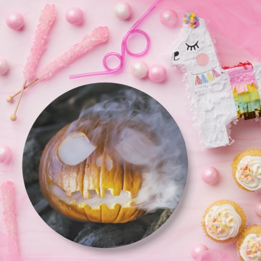 Spooky Jack-o-Laterne Pappteller (Party)