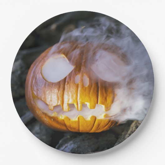 Spooky Jack-o-Laterne Pappteller (Vorderseite)