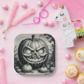 Spooky Jack-o'-Laterne Pappteller (Party)