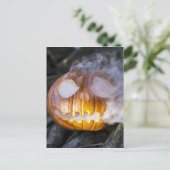 Spooky Jack-o-Laterne Postkarte (Stehend Vorderseite)