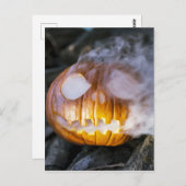 Spooky Jack-o-Laterne Postkarte (Vorne/Hinten)