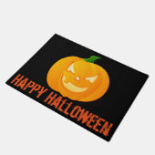 Spooky Jack O'Lantern Happy Halloween Fußmatte (Schrägansicht)