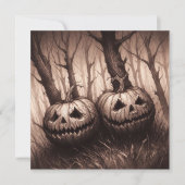 Spooky Jack O'Lanterns Halloween Horror Karte (Vorderseite)
