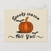 Spooky Jahreszeit Herbst Feiertagspostkarte (Vorderseite)