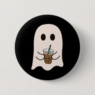 Spooky Jahreszeit Niedlicher kleiner Ghost Ice Kaf Button