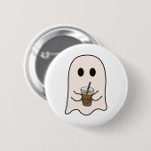 Spooky Jahreszeit Niedlicher kleiner Ghost Ice Kaf Button (Vorne & Hinten)