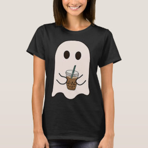 Spooky Jahreszeit Niedlicher kleiner Ghost Ice Kaf T-Shirt