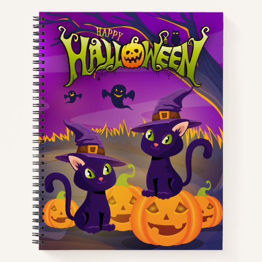 Spooky Kätzchen Sketch Book Notizblock (Vorderseite)