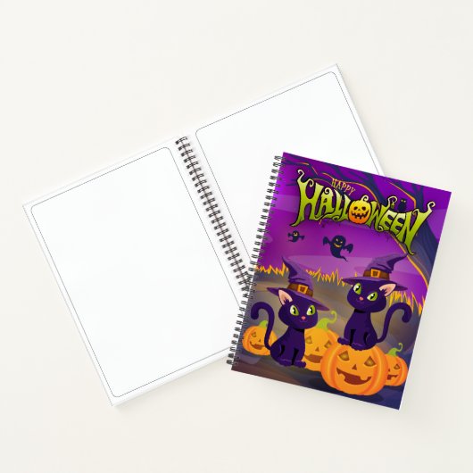 Spooky Kätzchen Sketch Book Notizblock (Innenseite)