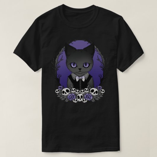 Spooky-Katze T-Shirt (Design vorne)