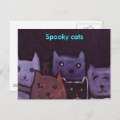 Spooky Katzen Postkarte (Vorne/Hinten)