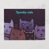 Spooky Katzen Postkarte (Vorderseite)