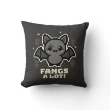 Spooky Kawaii Bat Halloween-Kopfkissen