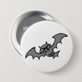 Spooky Kawaii Evil Vampire Bat Button (Vorne & Hinten)