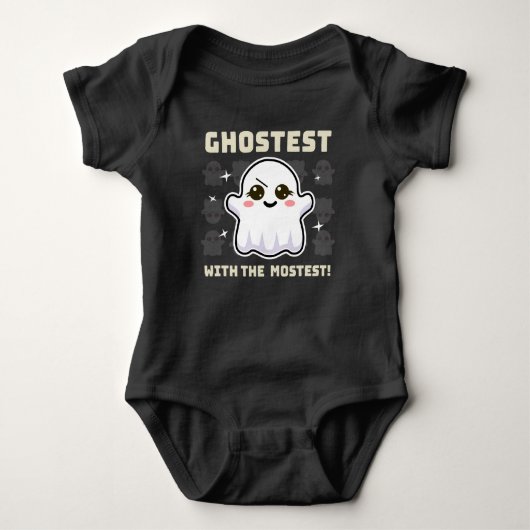 Spooky Kawaii Ghost Halloween Baby. Bodysuit Baby Strampler (Vorderseite)