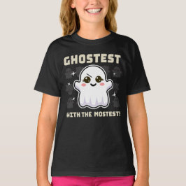 Spooky Kawaii Ghost Halloween Girls T - Shirt
