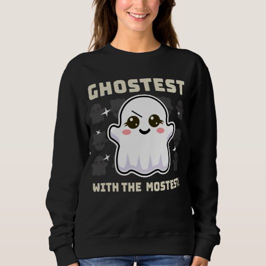 Spooky Kawaii Ghost Halloween Women's Sweatshirt (Vorderseite)