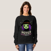 Spooky Kawaii Hexe Halloween FrauenSweatshirt Sweatshirt (Vorne ganz)