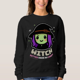 Spooky Kawaii Hexe Halloween FrauenSweatshirt Sweatshirt