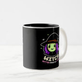 Spooky Kawaii Hexenmeister Halloween Tasse (VorderseiteRechts)