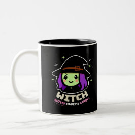Spooky Kawaii Hexenmeister Halloween Tasse