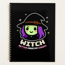 Spooky Kawaii Witch Halloween Planner Planer