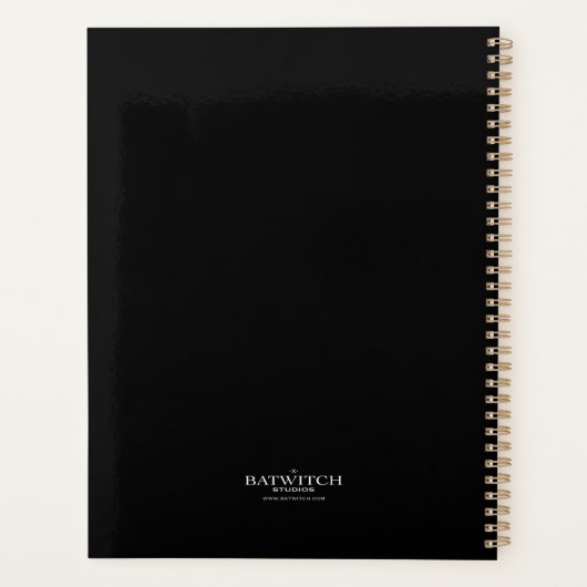 Spooky Kawaii Witch Halloween Planner Planer (Rückseite)