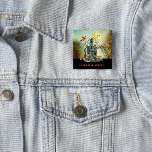 Spooky Kid's Halloween-Spuk Haus Button (Beispiel)