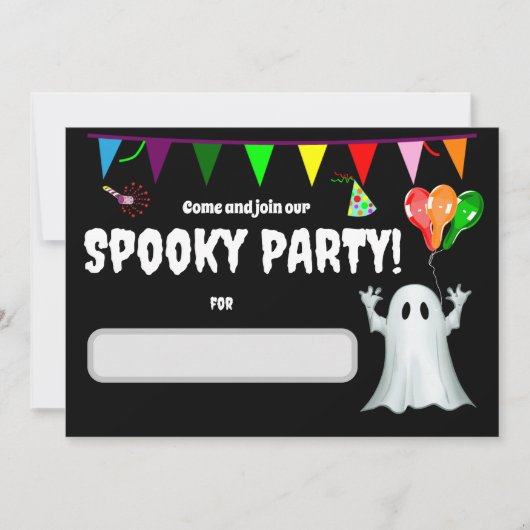 Spooky-Kindergeburtstag-Party Einladung (Vorderseite)