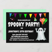 Spooky-Kindergeburtstag-Party Einladung (Vorne/Hinten)