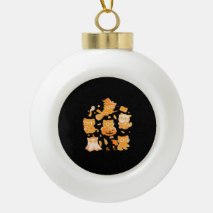 Spooky Kittens Classic T - Shirt Keramik Kugel-Ornament